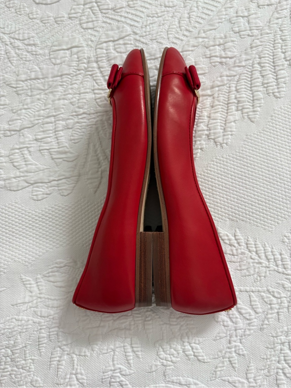 Sam Edelman Red Leather Bow Ballet Flats Classic career 8.5 - Picture 7 of 12